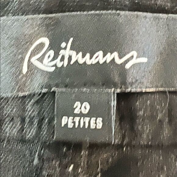 𝅺REITMAN’S Black Linen Capris Size 20 Petite - Picture 7 of 8